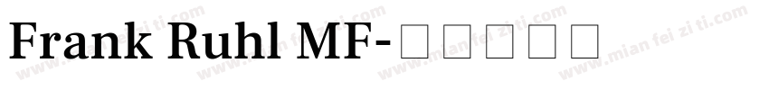 Frank Ruhl MF字体转换
